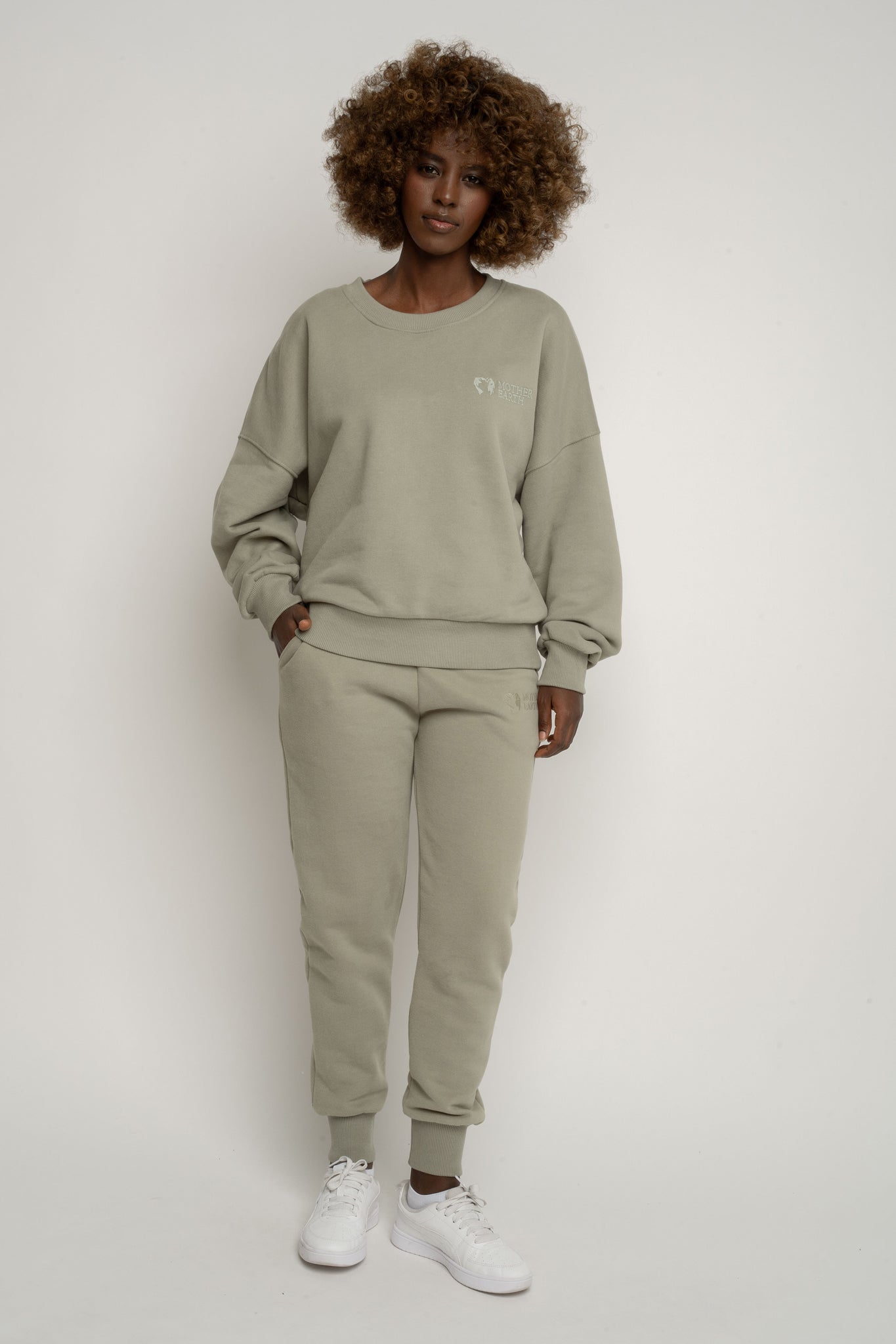BLUZA TYPU CREWNECK JASNOBRĄZOWA - OZARK