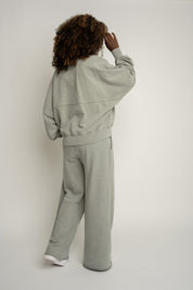 BLUZA BASEBALLÓWKA Z EFEKTEM WASHED OLIWKOWA - ALESUND