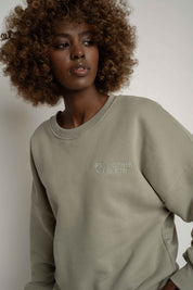 BLUZA TYPU CREWNECK JASNOBRĄZOWA - OZARK