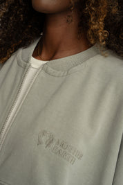 BLUZA BASEBALLÓWKA Z EFEKTEM WASHED OLIWKOWA - ALESUND