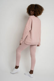REGULAR FIT SWEATSHIRT WITH LONG BACK 2ND DROP LIGHT PINK - COOK