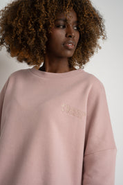 BLUZA O KROJU REGULAR FIT Z DŁUŻSZYM TYŁEM JASNORÓŻOWA - COOK