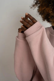 REGULAR FIT SWEATSHIRT WITH LONG BACK 2ND DROP LIGHT PINK - COOK