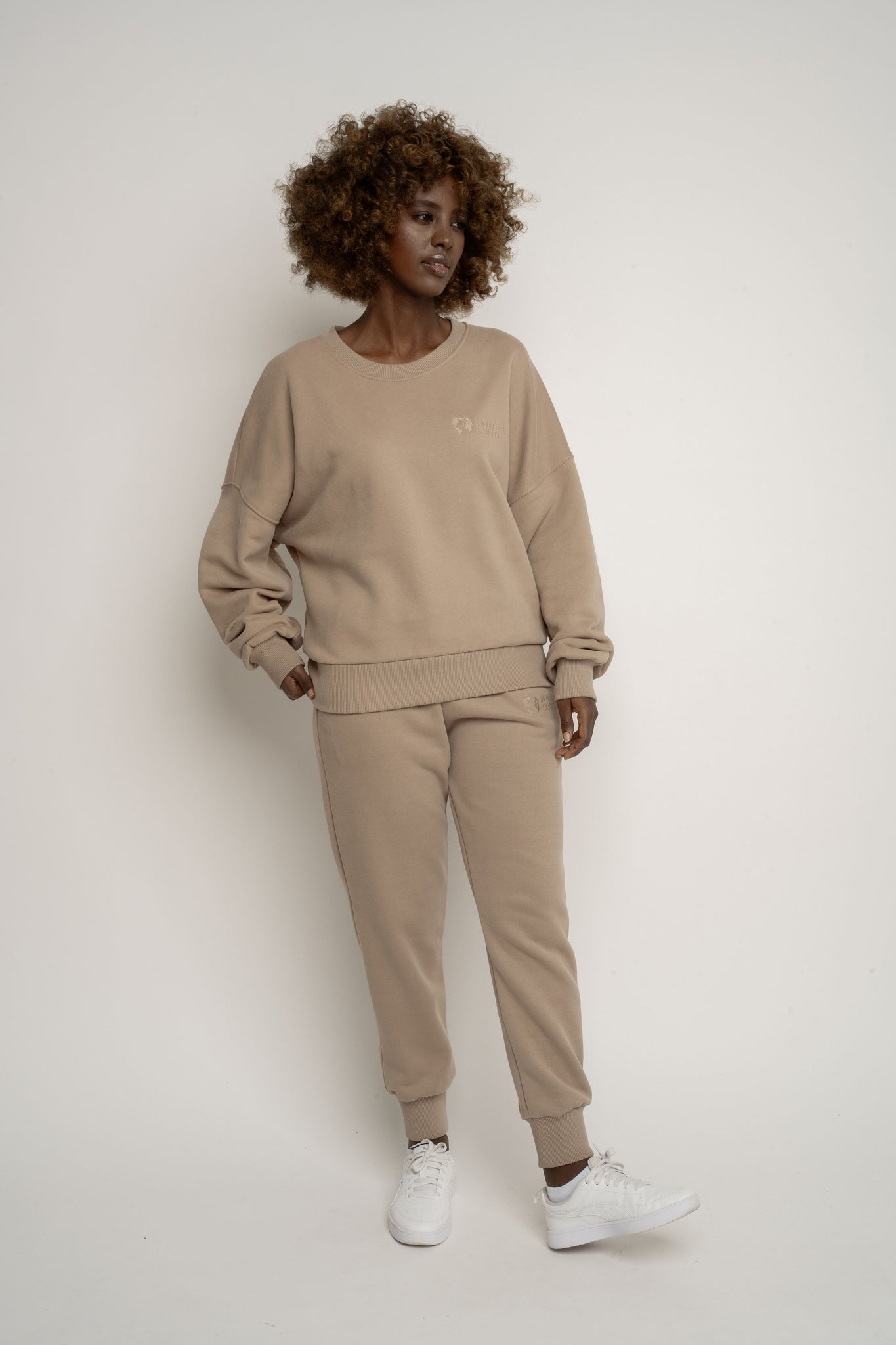 BLUZA TYPU CREWNECK JASNOBRĄZOWA - OZARK