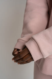 BLUZA OVERSIZE Z SZEROKIM DEKOLTEM JANORÓŻOWA  - MULL