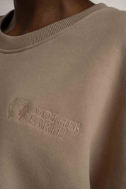 BLUZA TYPU CREWNECK JASNOBRĄZOWA - OZARK