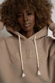 LIGHT BROWN HOODIE - MOHELI RECYCLED