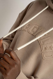 LIGHT BROWN HOODIE - MOHELI RECYCLED