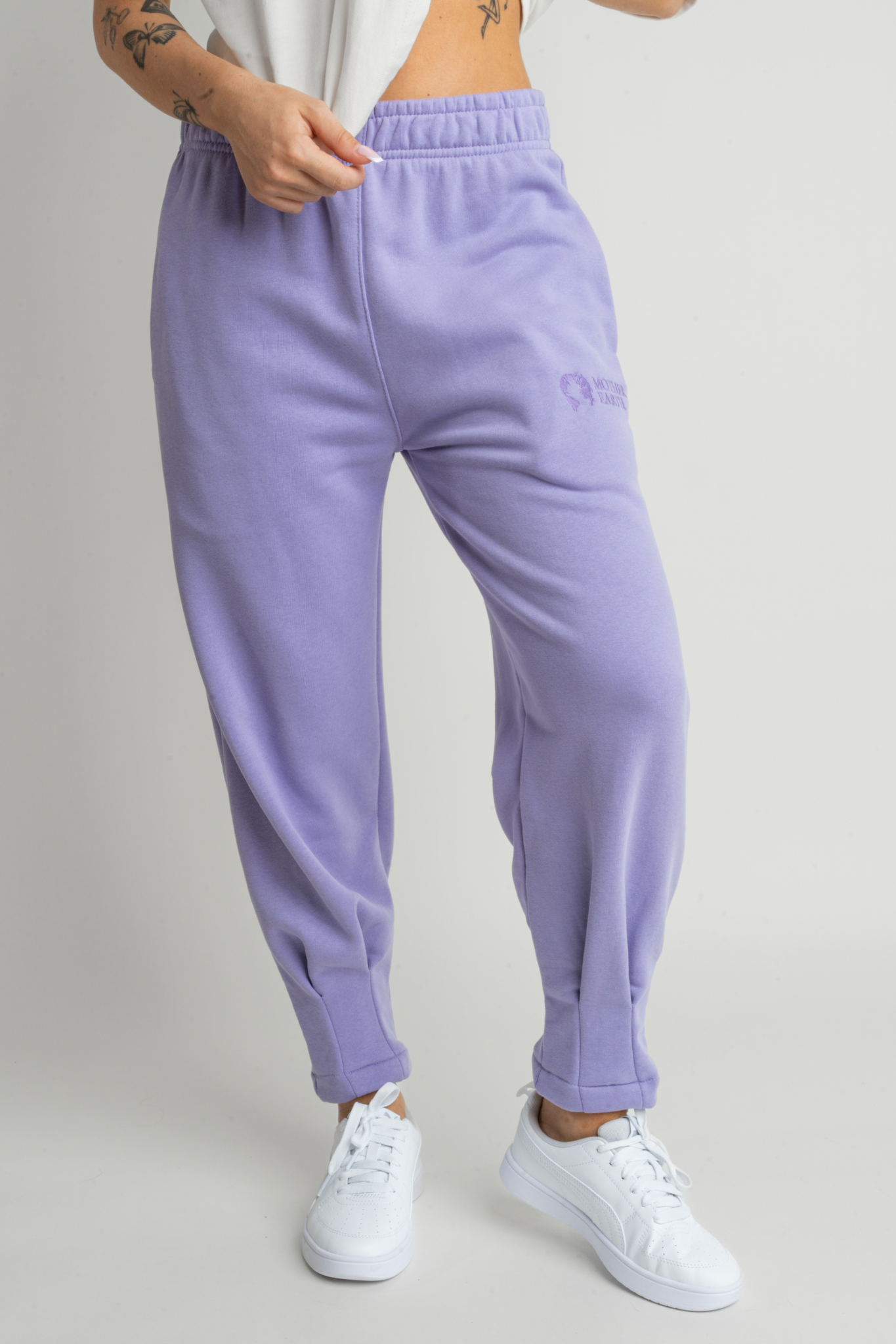 PURPLE TAPERED SWEATPANTS - ANACAPA