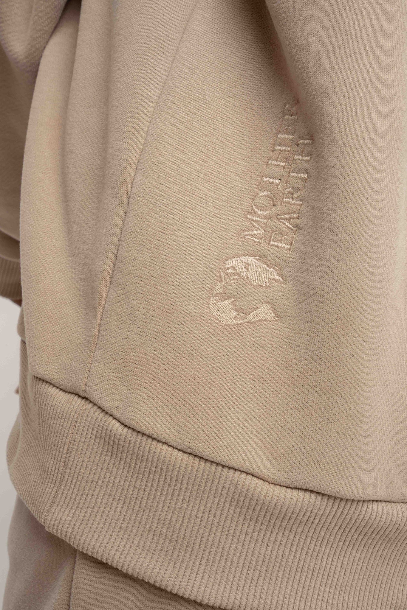 LIGHT BROWN HOODIE - MOHELI RECYCLED