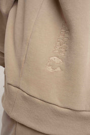 LIGHT BROWN HOODIE - MOHELI RECYCLED
