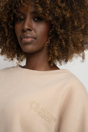 BLUZA O KROJU REGULAR FIT Z DŁUŻSZYM TYŁEM 2nd DROP BEŻOWA- COOK