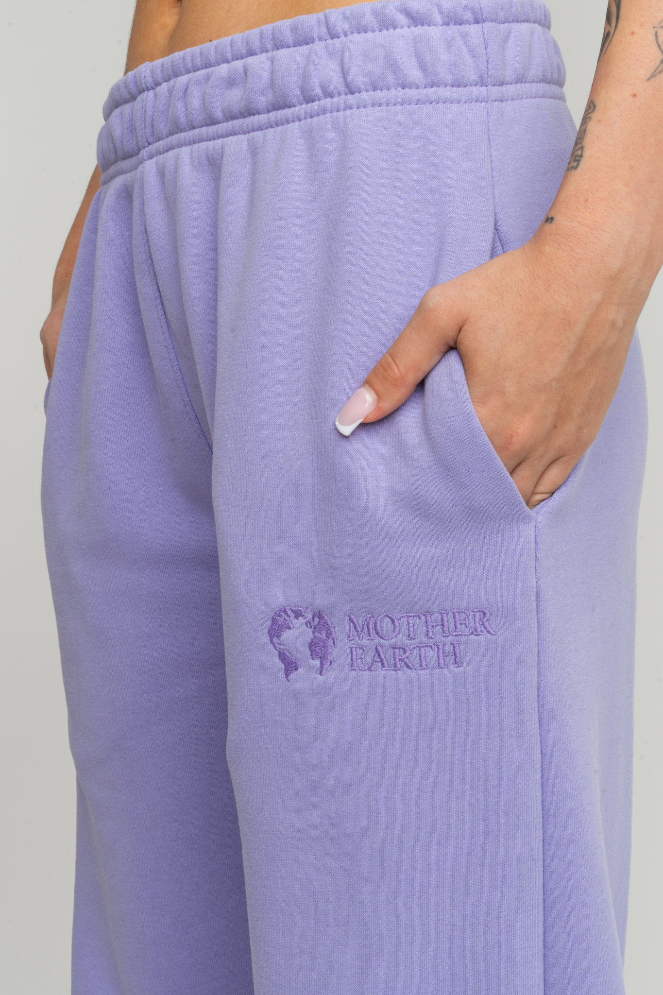 PURPLE TAPERED SWEATPANTS - ANACAPA