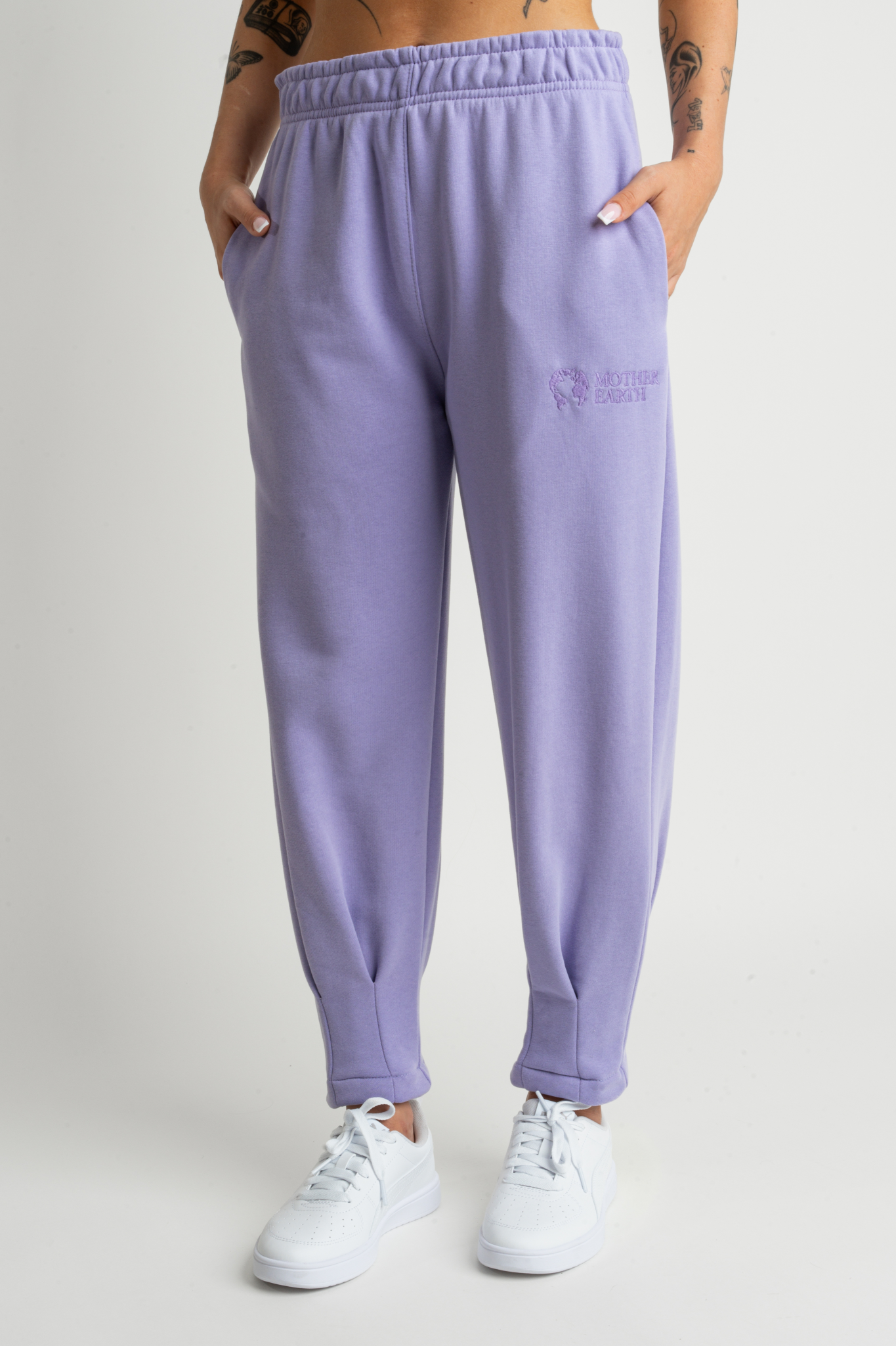 PURPLE TAPERED SWEATPANTS - ANACAPA