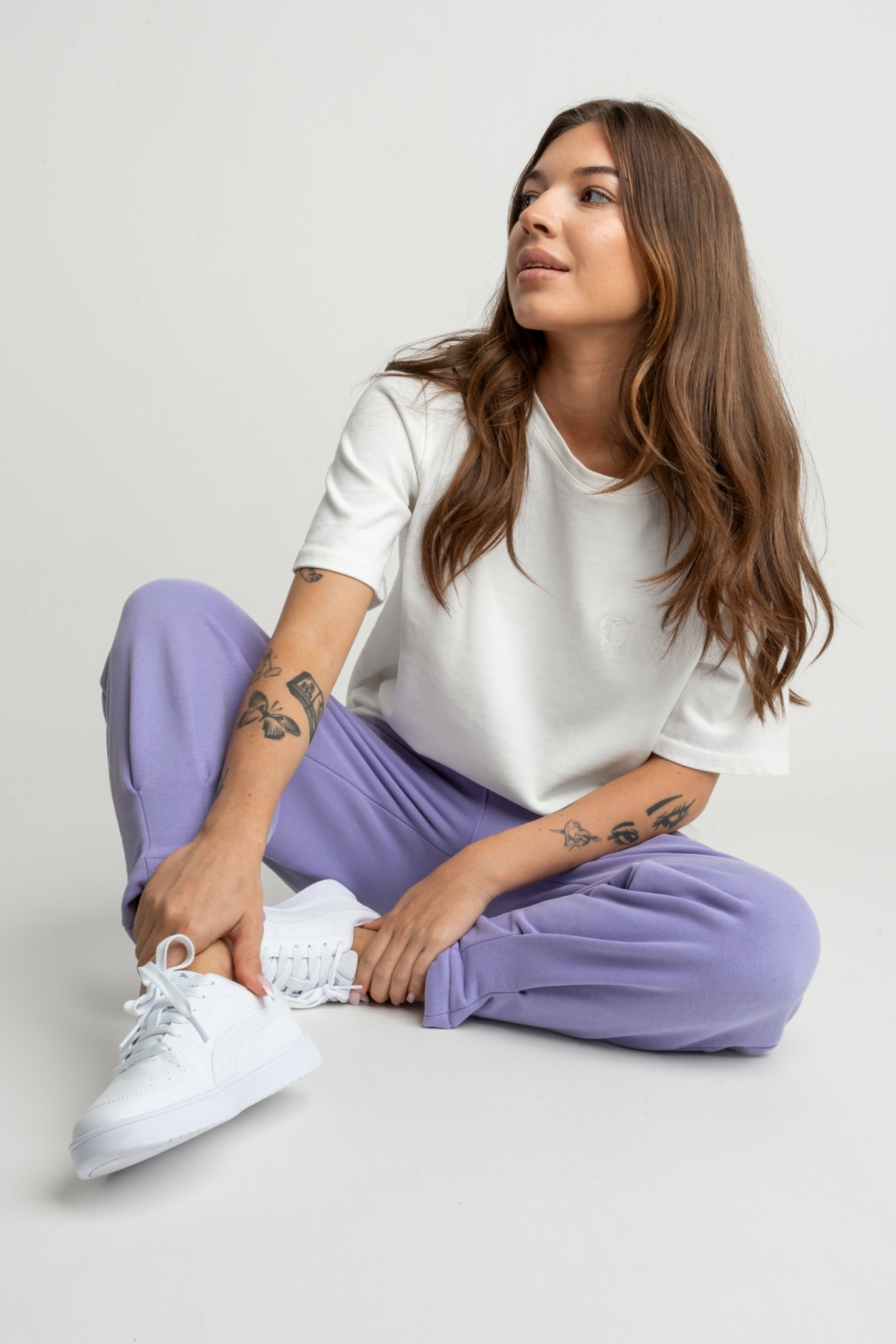 PURPLE TAPERED SWEATPANTS - ANACAPA