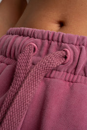SPODNIE DRESOWE TYPU JOGGER Z EFEKTEM WASHED RÓŻOWE - ODENSE