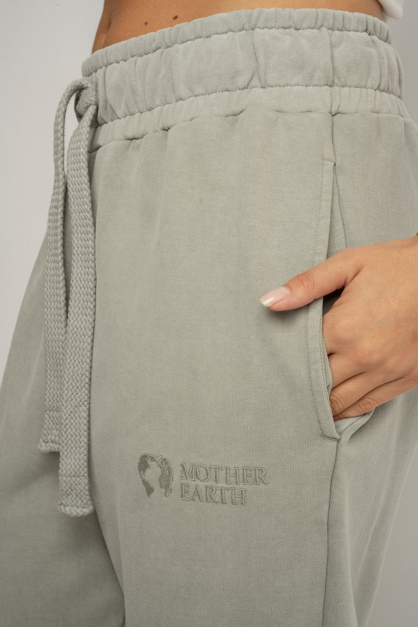 WASHED EFFECT OLIVE SWEATPANTS - ODENSE