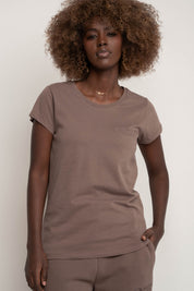 WOMEN'S T-SHIRT CAPPUCCINO - SALINA
