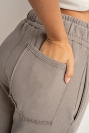 WASHED MOCCA JOGGER SWEATPANTS - ODENSE