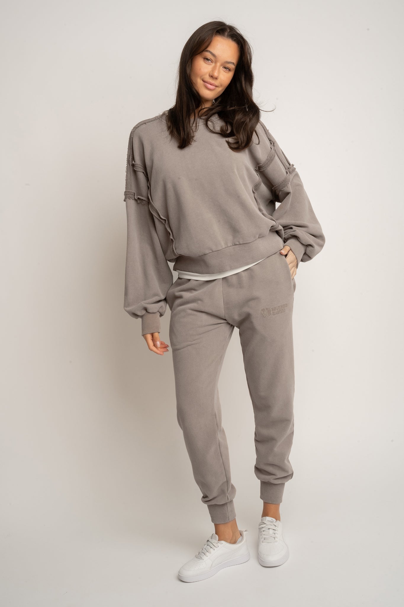 WASHED MOCCA JOGGER SWEATPANTS - ODENSE
