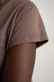 WOMEN'S T-SHIRT CAPPUCCINO - SALINA