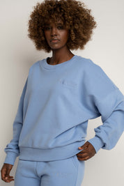 BLUZA TYPU CREWNECK BŁĘKITNA - OZARK