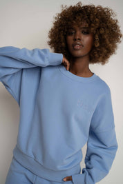 BLUZA TYPU CREWNECK BŁĘKITNA - OZARK