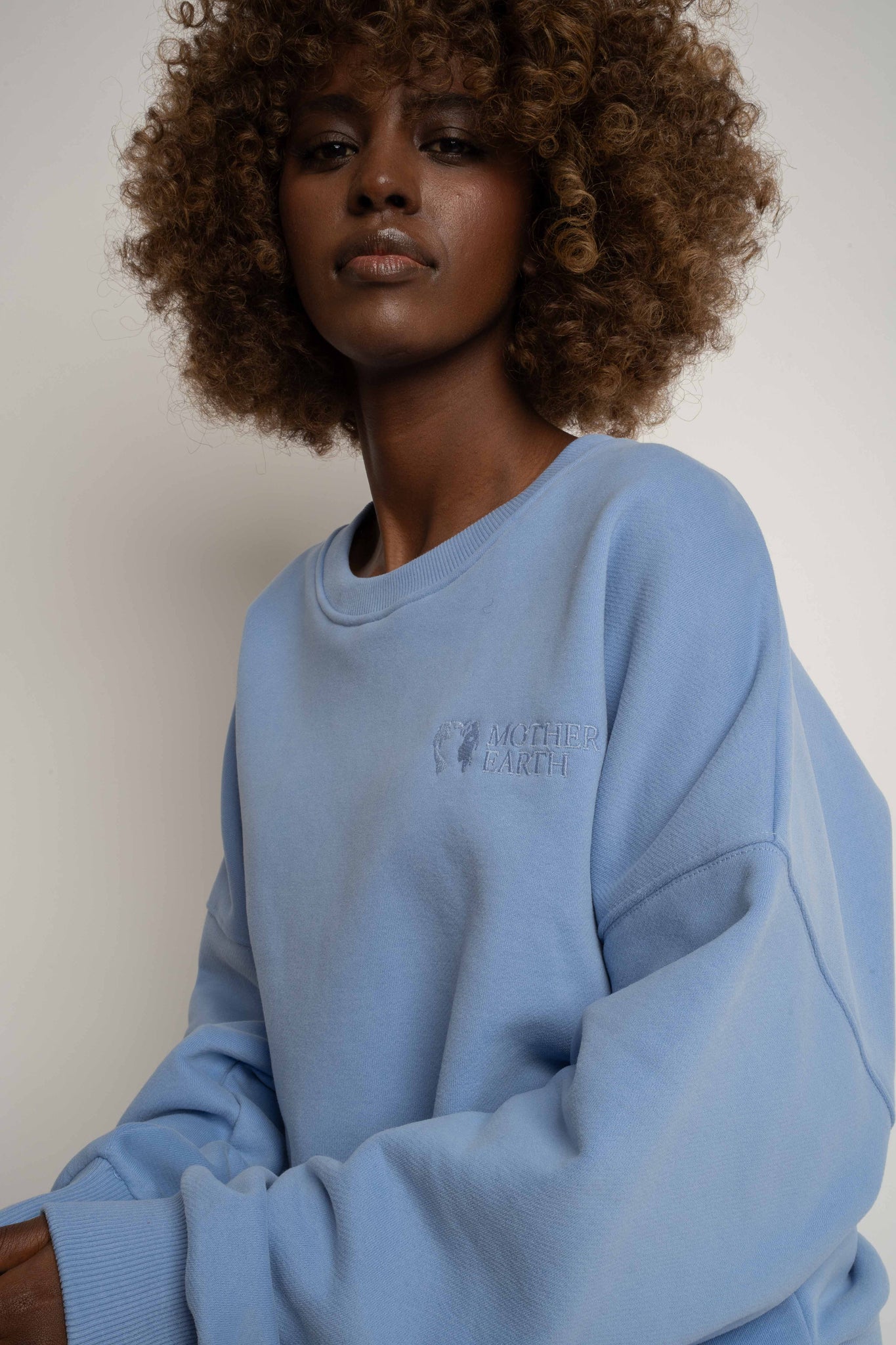 BLUZA TYPU CREWNECK BŁĘKITNA - OZARK