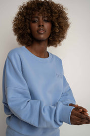 BLUZA TYPU CREWNECK BŁĘKITNA - OZARK