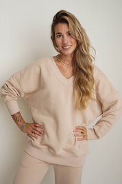 CLASSIC BEIGE TRACKSUIT SET - MABEL