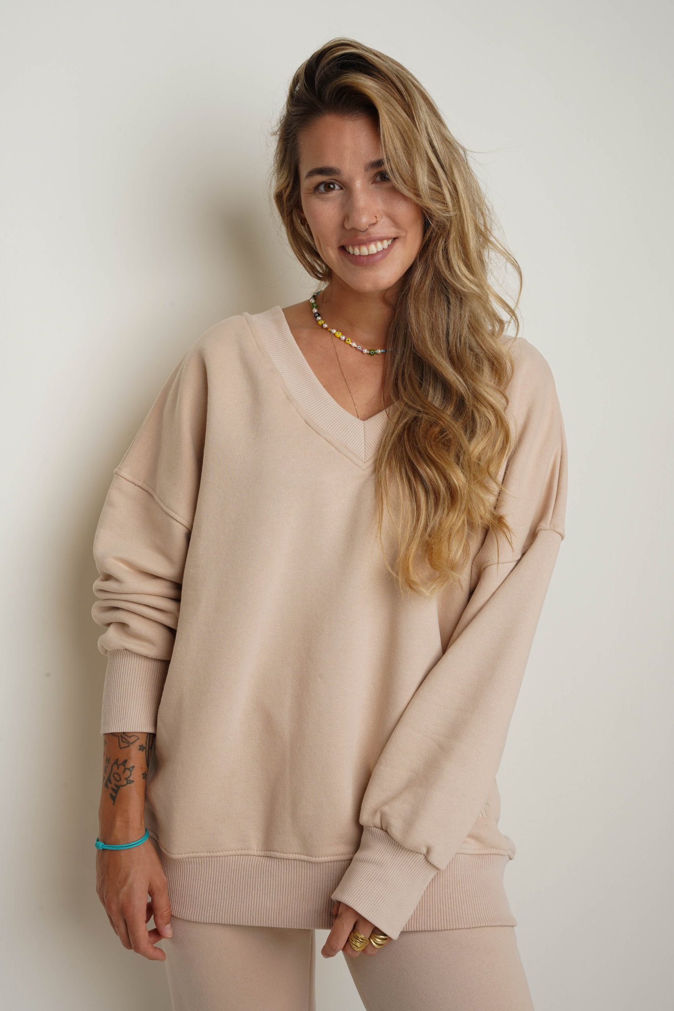 CLASSIC BEIGE TRACKSUIT SET - MABEL