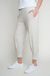 LIGHT GREY MELANGE TAPERED TRACKSUITS - ANACAPA