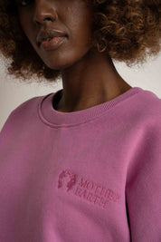 BLUZA TYPU CREWNECK CUKIERKOWY RÓŻ - OZARK