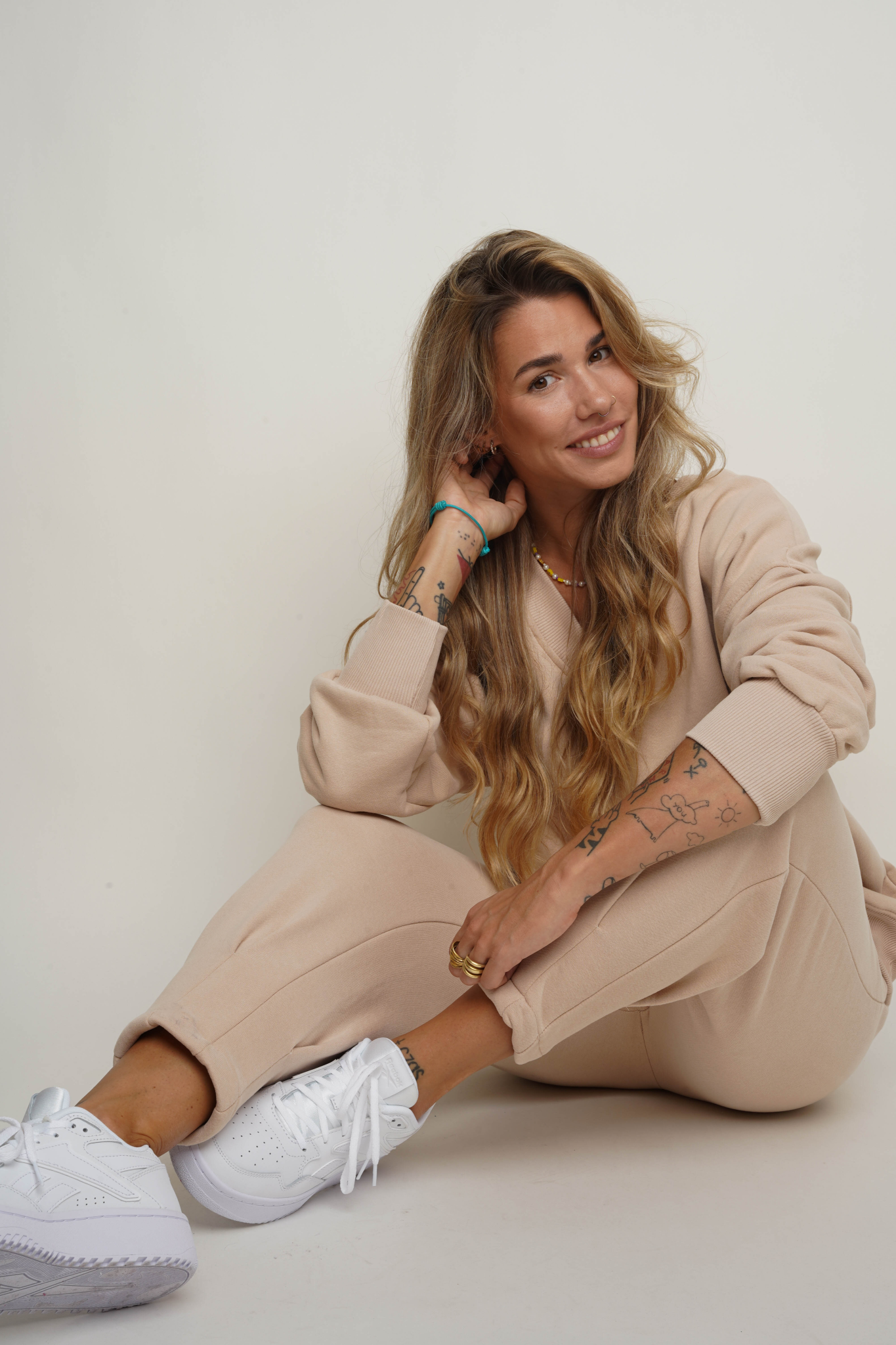 CLASSIC BEIGE TRACKSUIT SET - MABEL