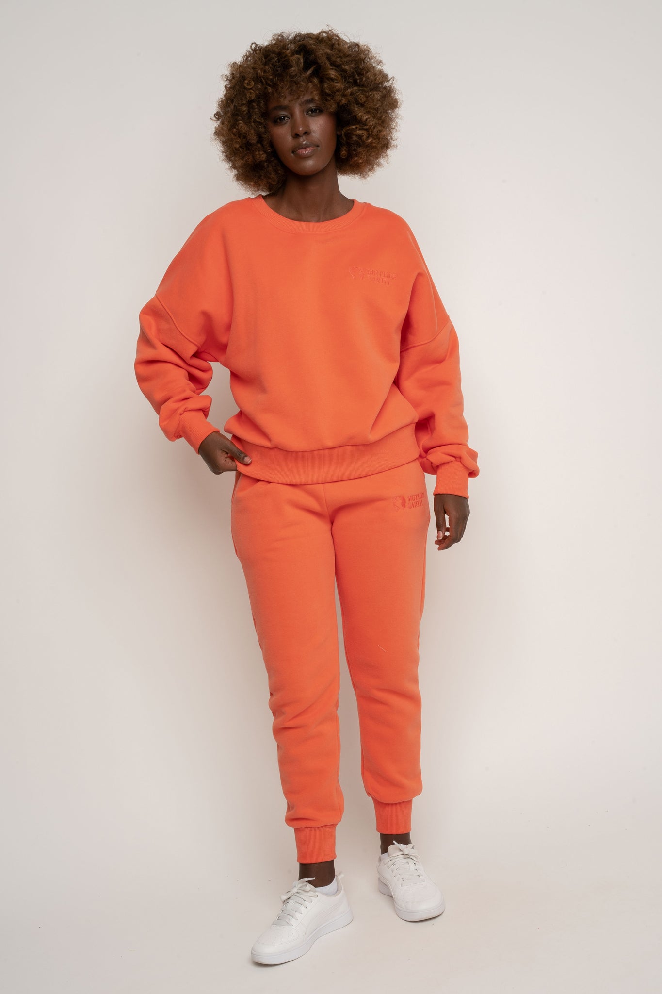 BLUZA TYPU CREWNECK POMARAŃCZOWA - OZARK