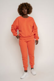 BLUZA TYPU CREWNECK POMARAŃCZOWA - OZARK