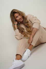 CLASSIC BEIGE TRACKSUIT SET - MABEL