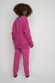 BLUZA OVERSIZE Z SZEROKIM DEKOLTEM RÓŻOWA  - MULL