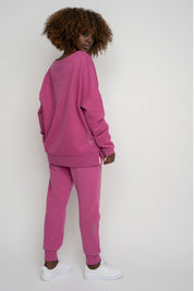 BLUZA OVERSIZE Z SZEROKIM DEKOLTEM 2nd DROP RÓŻOWA - MULL