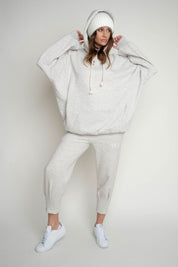 LIGHT GREY MELANGE TAPERED TRACKSUITS - ANACAPA