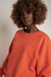 BLUZA TYPU CREWNECK POMARAŃCZOWA - OZARK