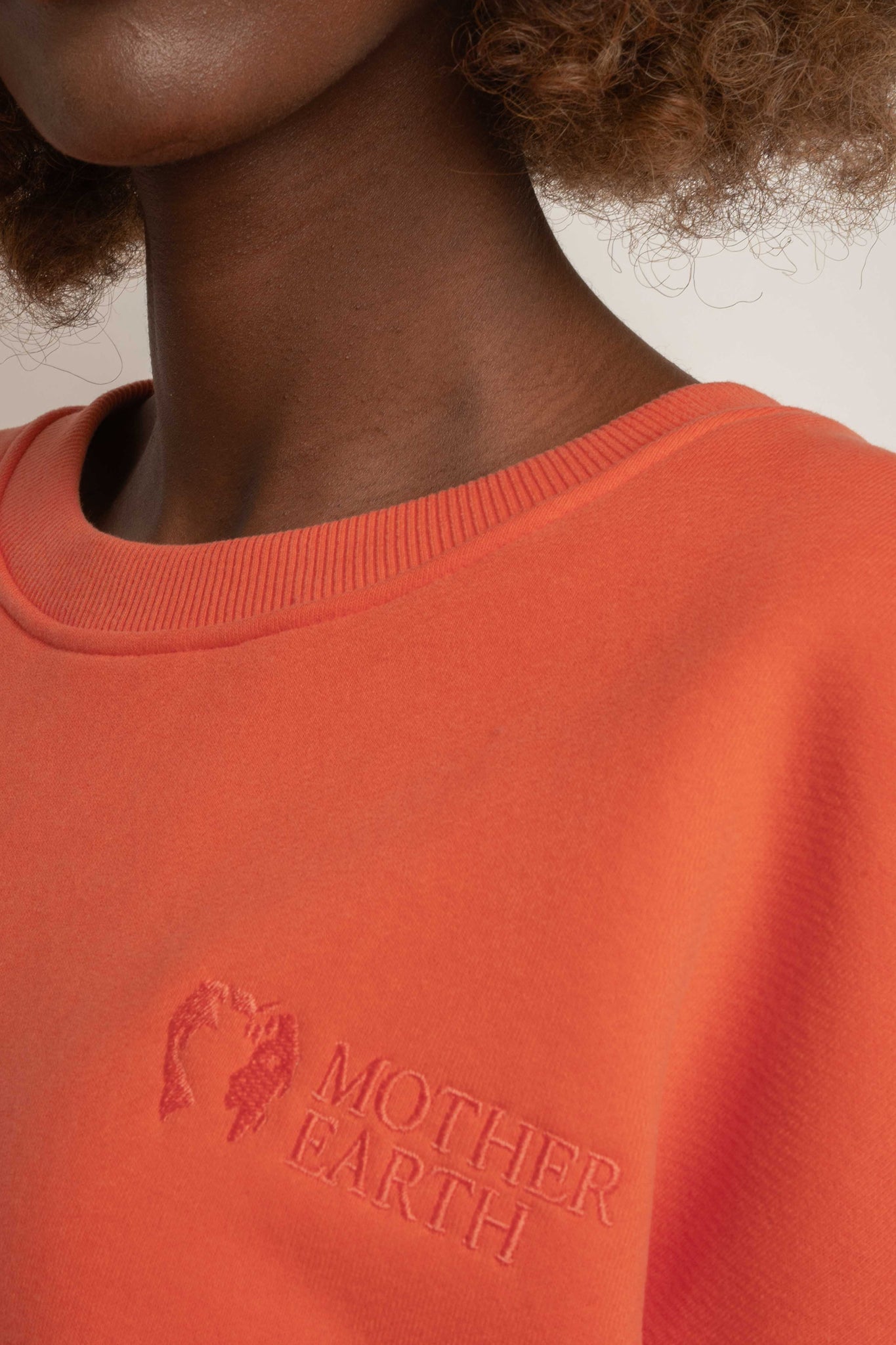 BLUZA TYPU CREWNECK POMARAŃCZOWA - OZARK