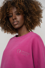 BLUZA O KROJU REGULAR FIT Z DŁUŻSZYM TYŁEM RÓŻOWA- COOK