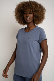 T-SHIRT DAMSKI GRANATOWY - SALINA