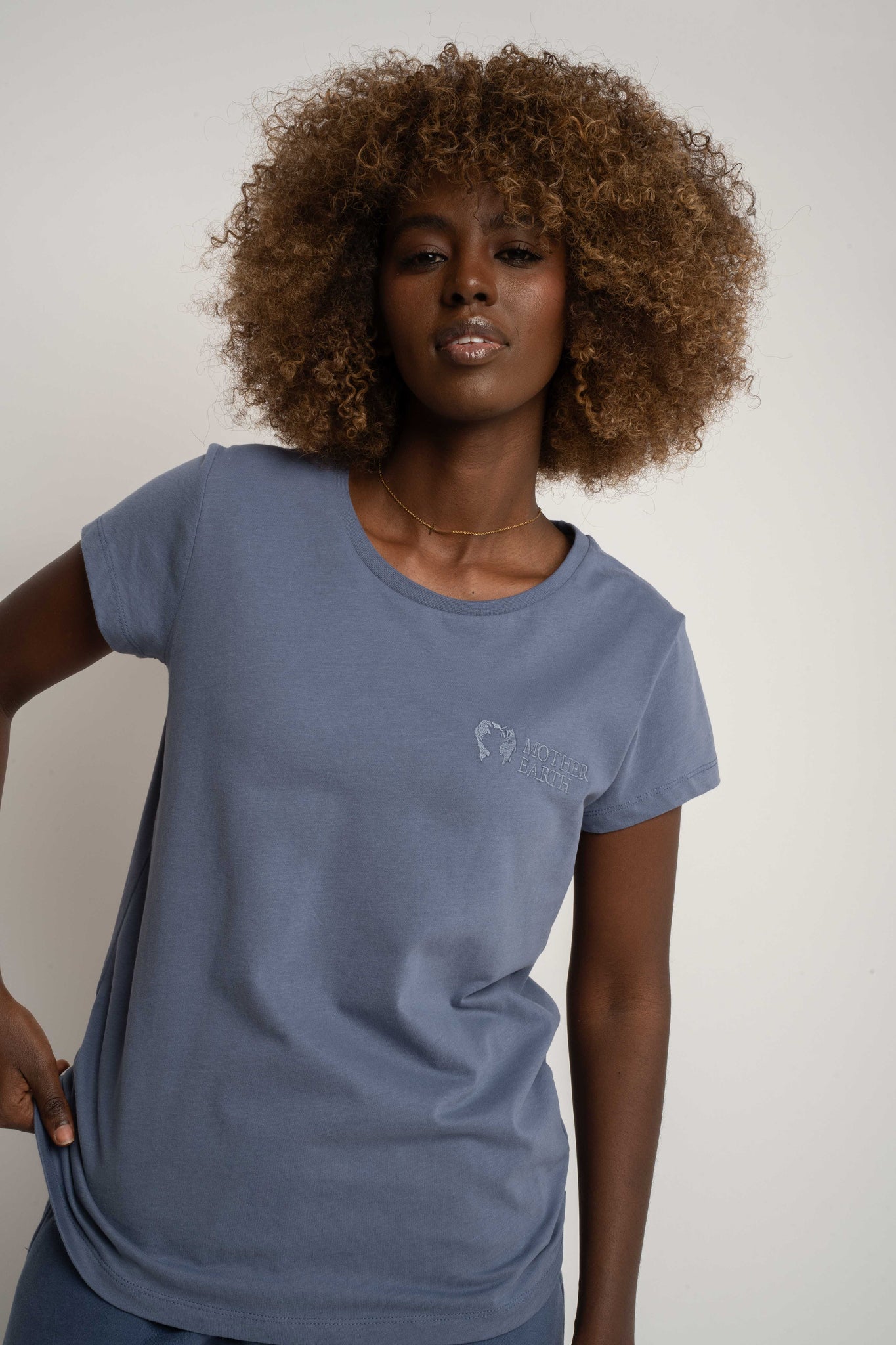 T-SHIRT DAMSKI GRANATOWY - SALINA