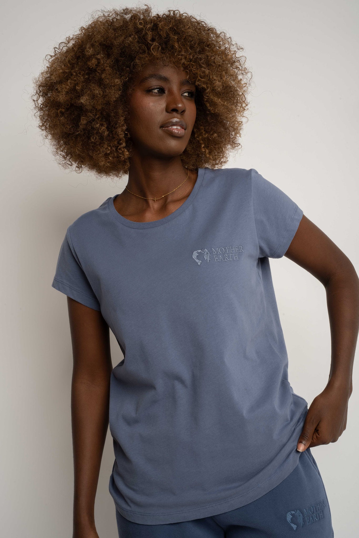 T-SHIRT DAMSKI GRANATOWY - SALINA