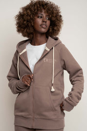 ROZPINANA BLUZA Z KAPTUREM CAPPUCCINO - ZANZIBAR
