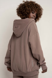 BLUZA Z KAPTUREM ROZPINANA CAPPUCCINO - NIKO