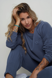 OVERSIZE NAVY BLUE TRACKSUIT - AYSE