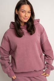 OVERSIZED WASHED EFFECT HOODIE MUSTARD - OSLO